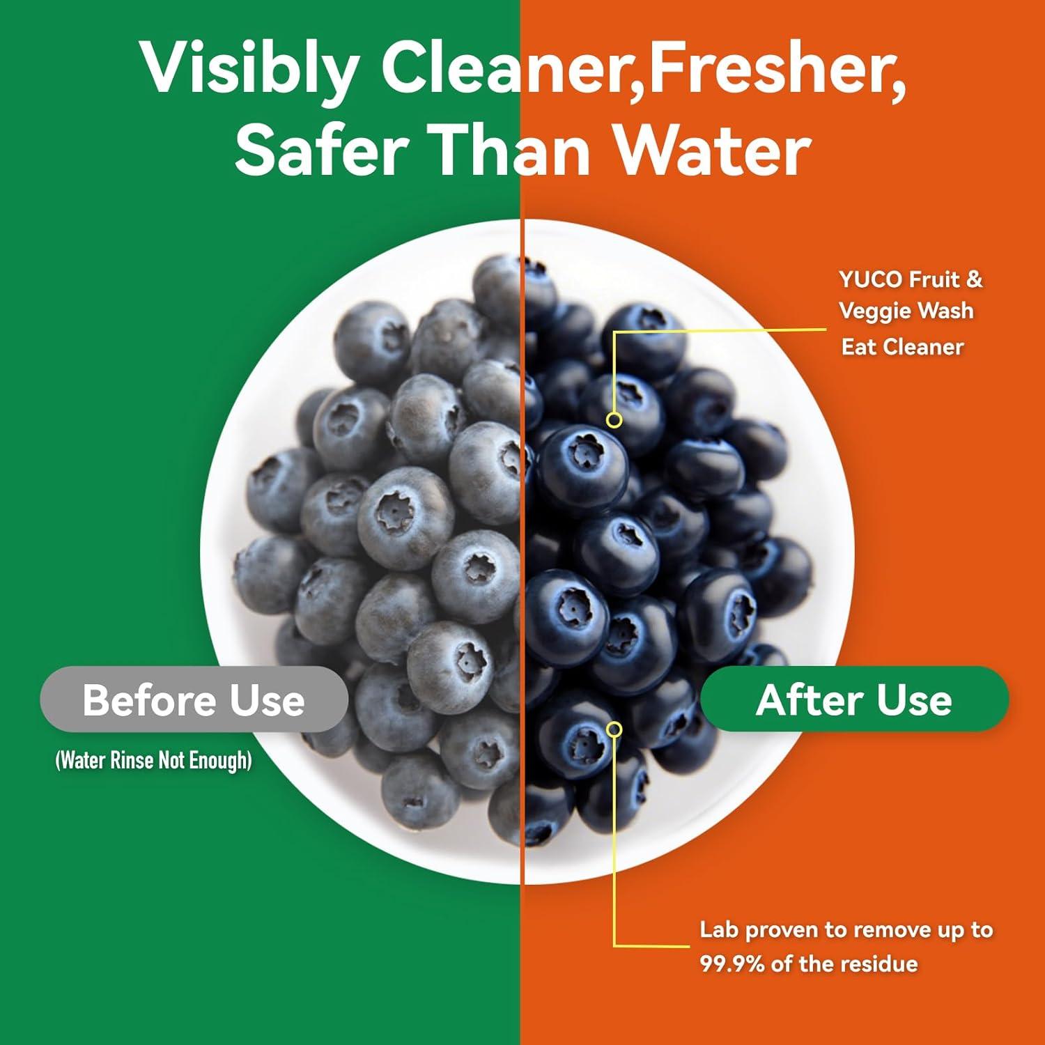 Hojas de Lavado de Frutas y Verduras YUCO - 30 Hojas Ecológicas