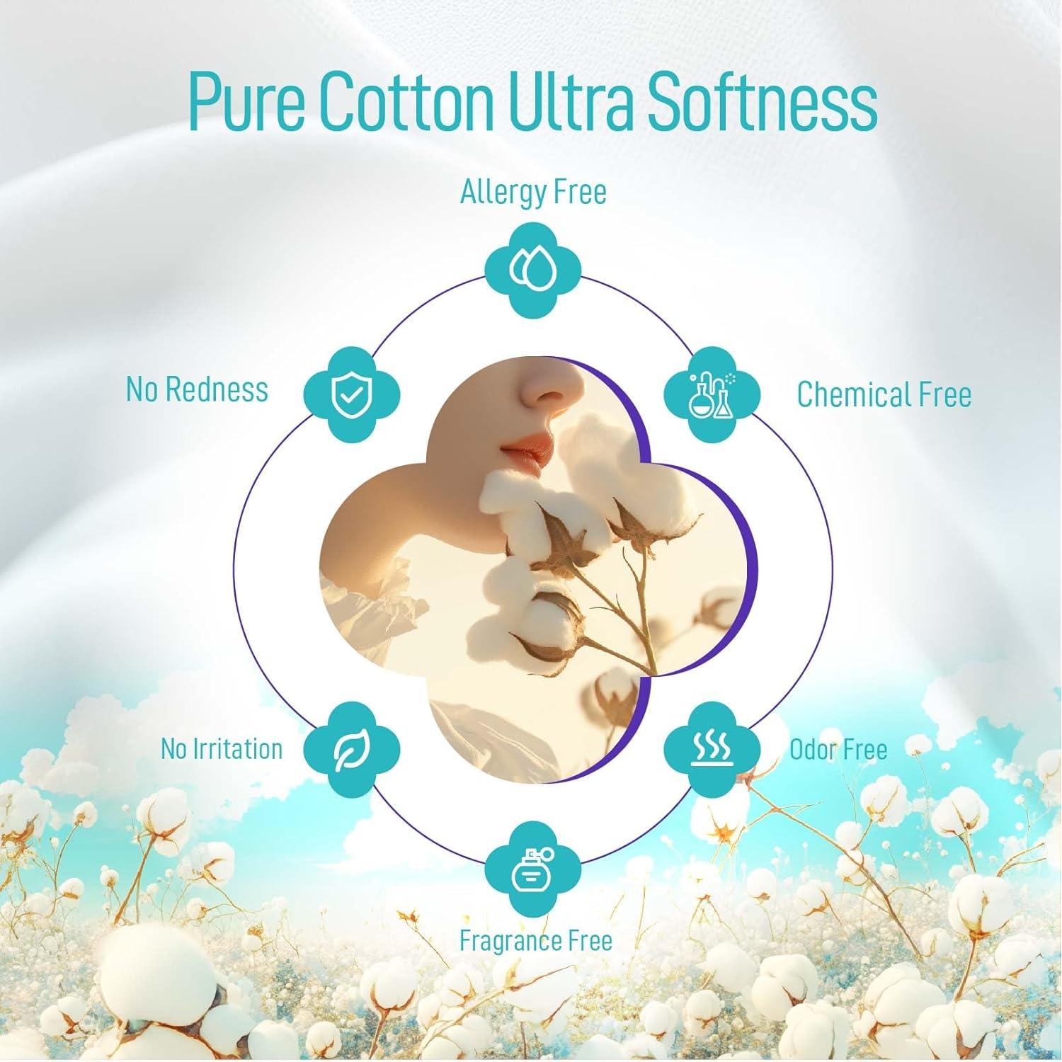 Toallas Faciales Desechables PureSoftness 100% Algodón 160 Unidades