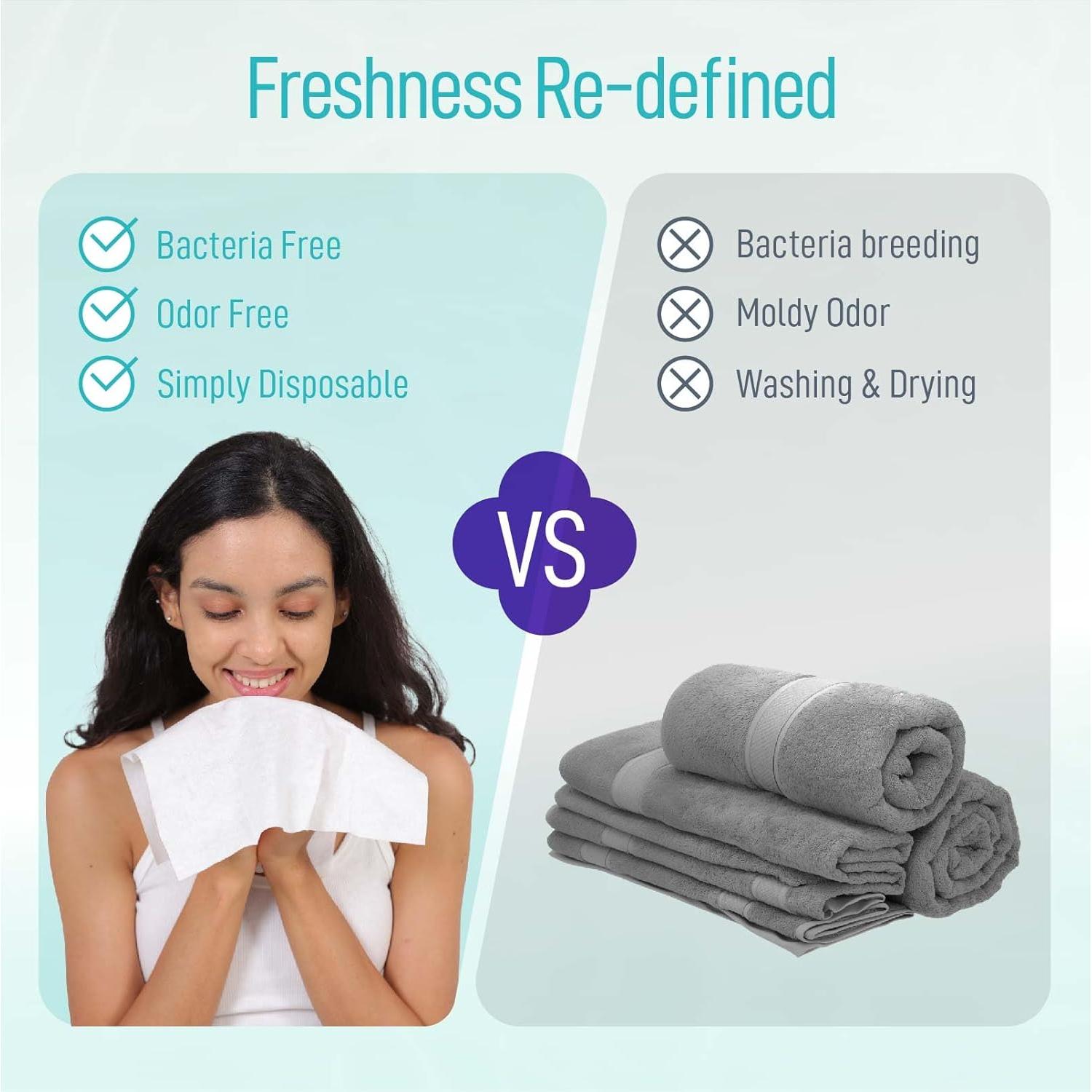 Toallas Faciales Desechables PureSoftness 100% Algodón 160 Unidades