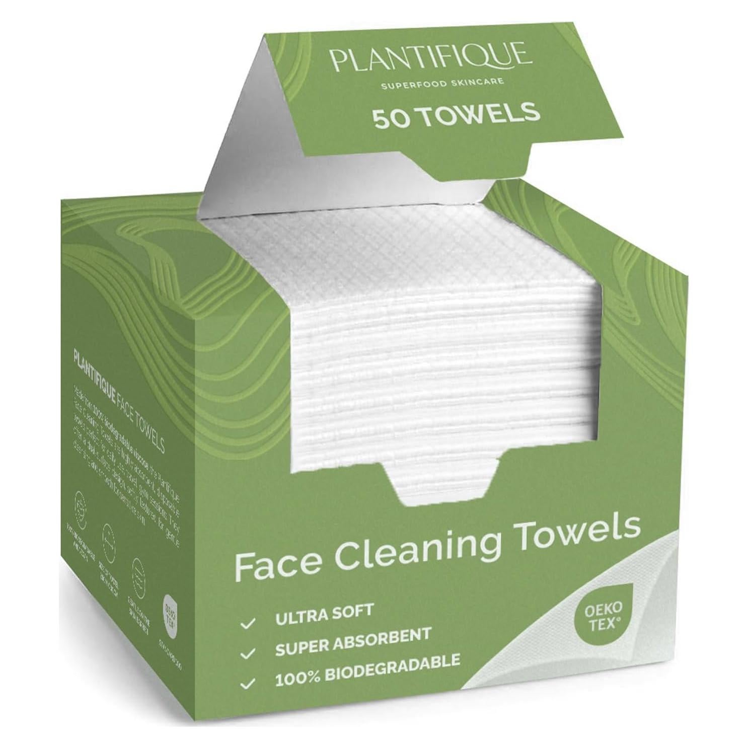 Toallas Desechables Faciales PLANTIFIQUE 50 Unidades 100% Viscosa