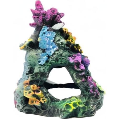 Conjunto de Decoración de Acuario GSD - Montaña Coral y Plantas