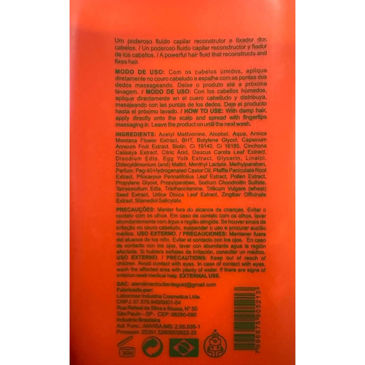 Tónico Capilar Gold Spell 250 ml - Sin Enjuague, Nutritivo