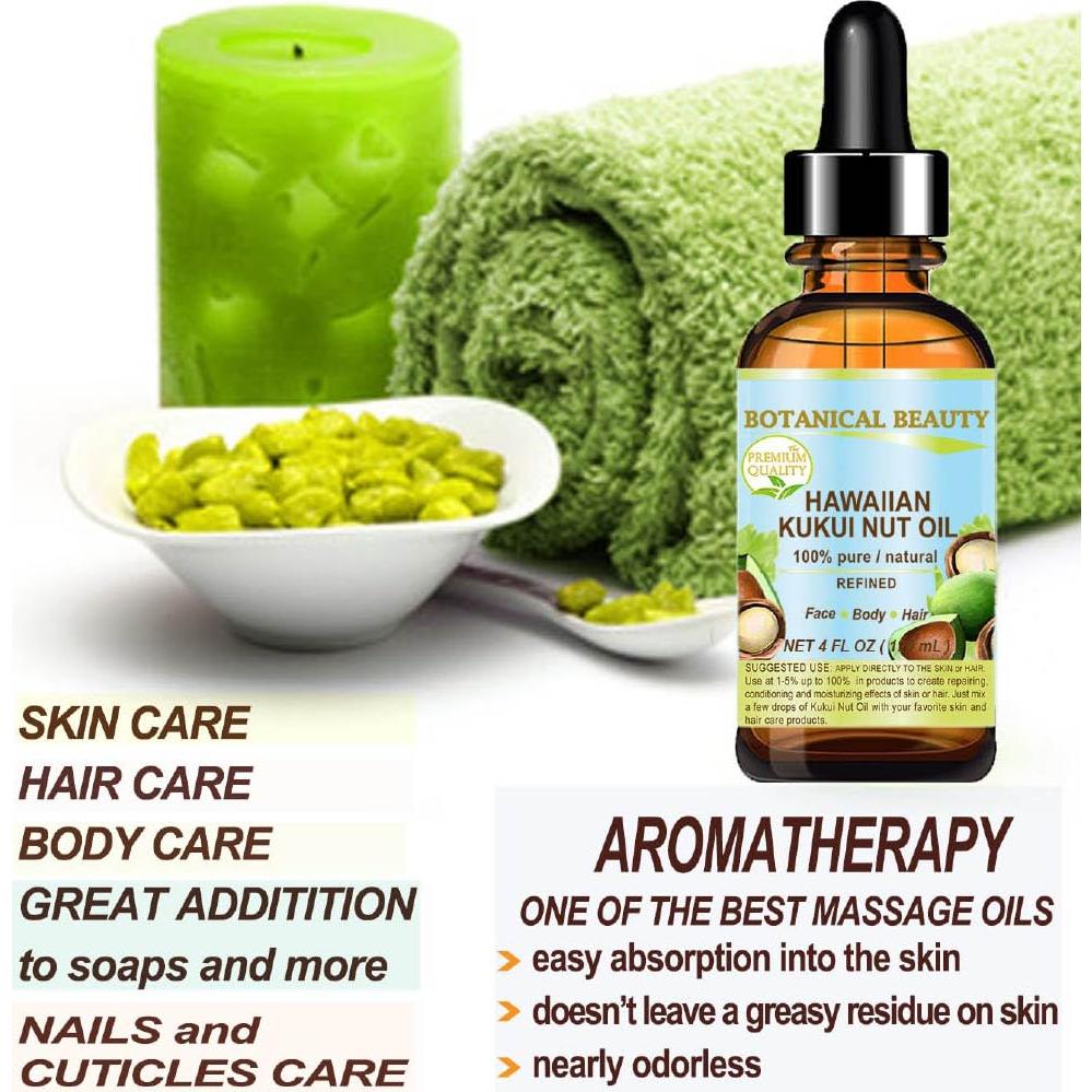Aceite de Nuez Kukui 100% Puro Belleza Botánica 120 ml