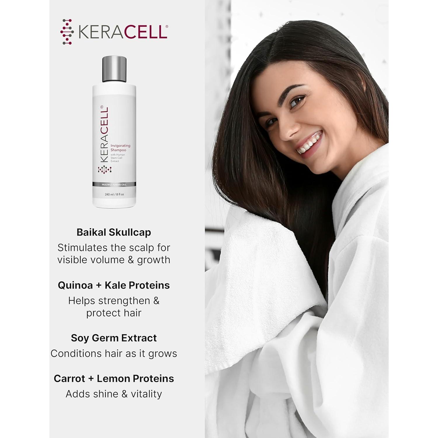 Champú Revitalizante KERACELL 227g - Crecimiento Cabello Saludable