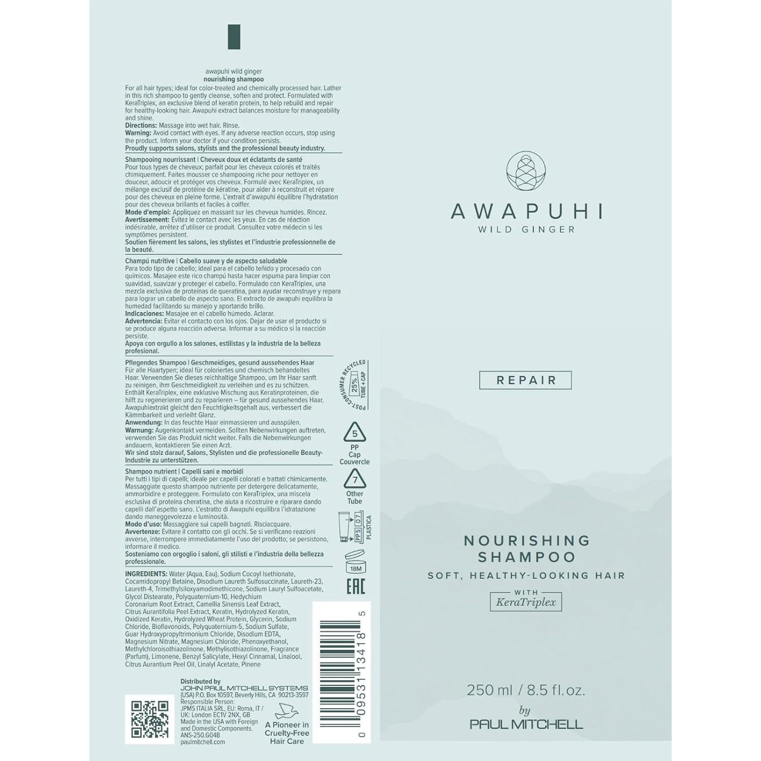 Champú Nutritivo Paul Mitchell Awapuhi 250 ml para Cabello Seco