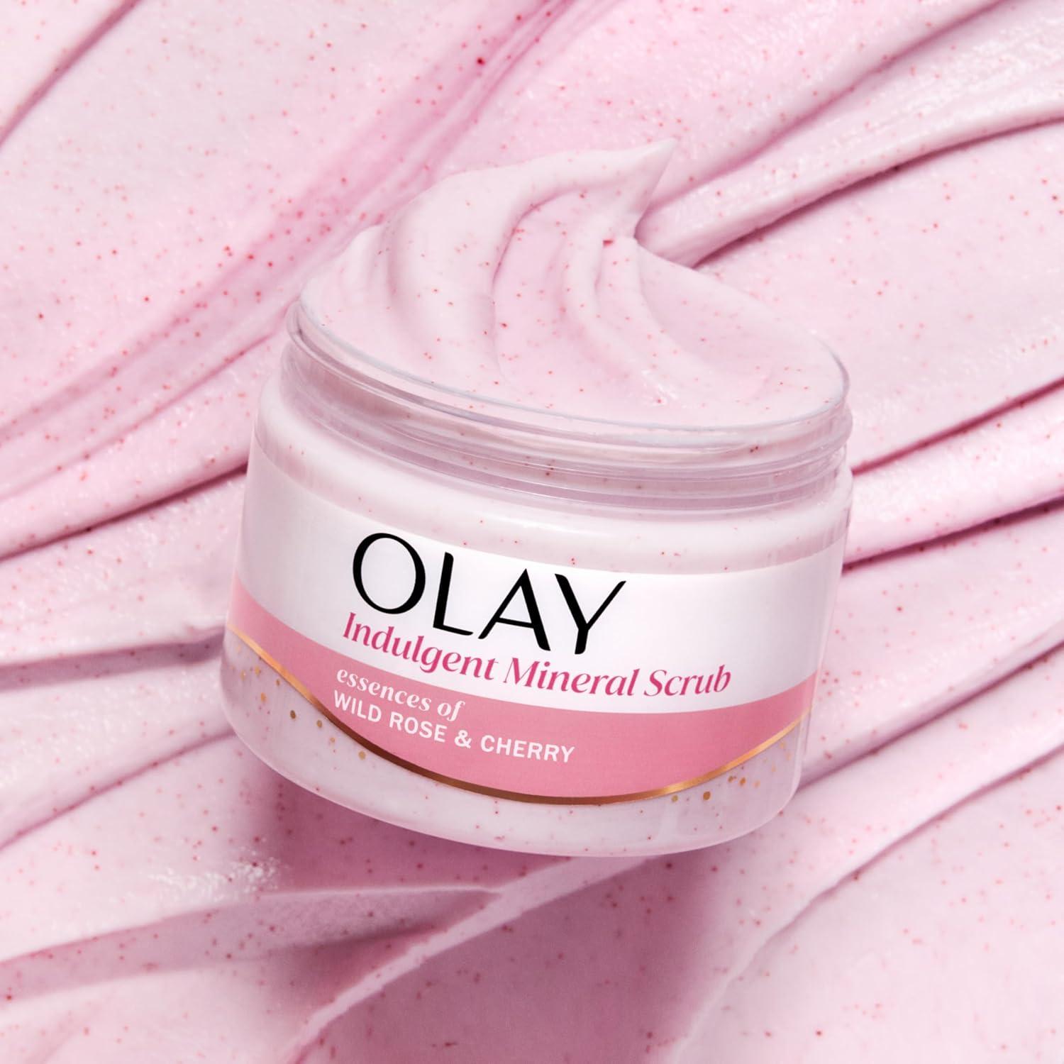 Exfoliante Mineral Indulgente Olay 311 g - Rosa Silvestre y Cereza