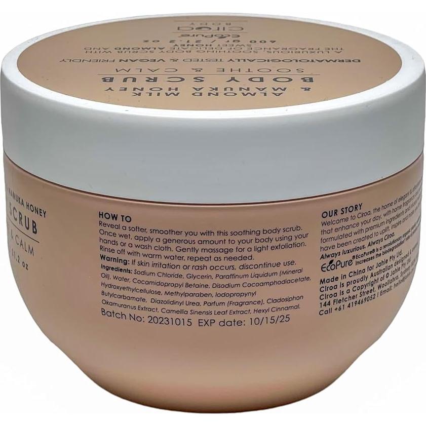 Exfoliante Corporal Ciroa 600g Leche de Almendra y Miel