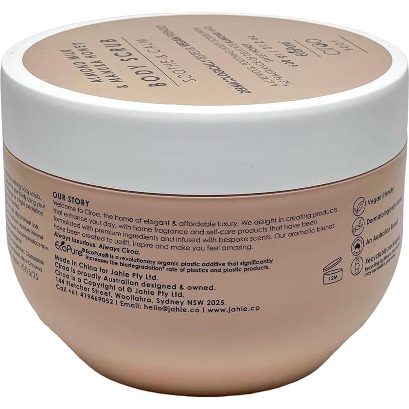 Exfoliante Corporal Ciroa 600g Leche de Almendra y Miel