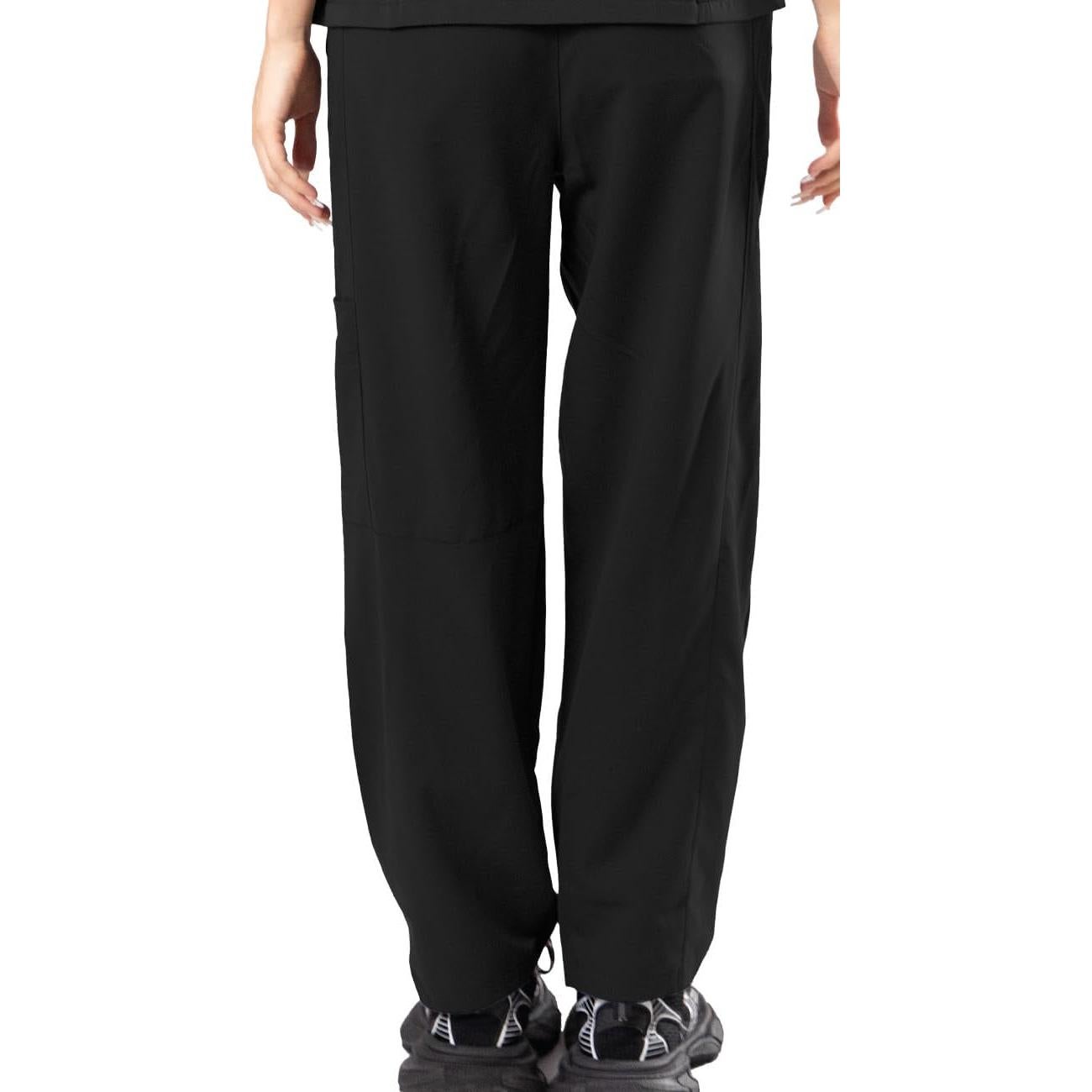 Pantalones de Scrubs para Mujeres Reinwaete, Negro, Talla Grande