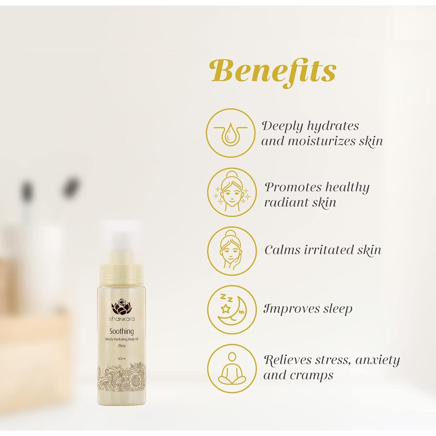 Aceite Corporal Calmante Shankara 30ml - Hidratante y Relajante