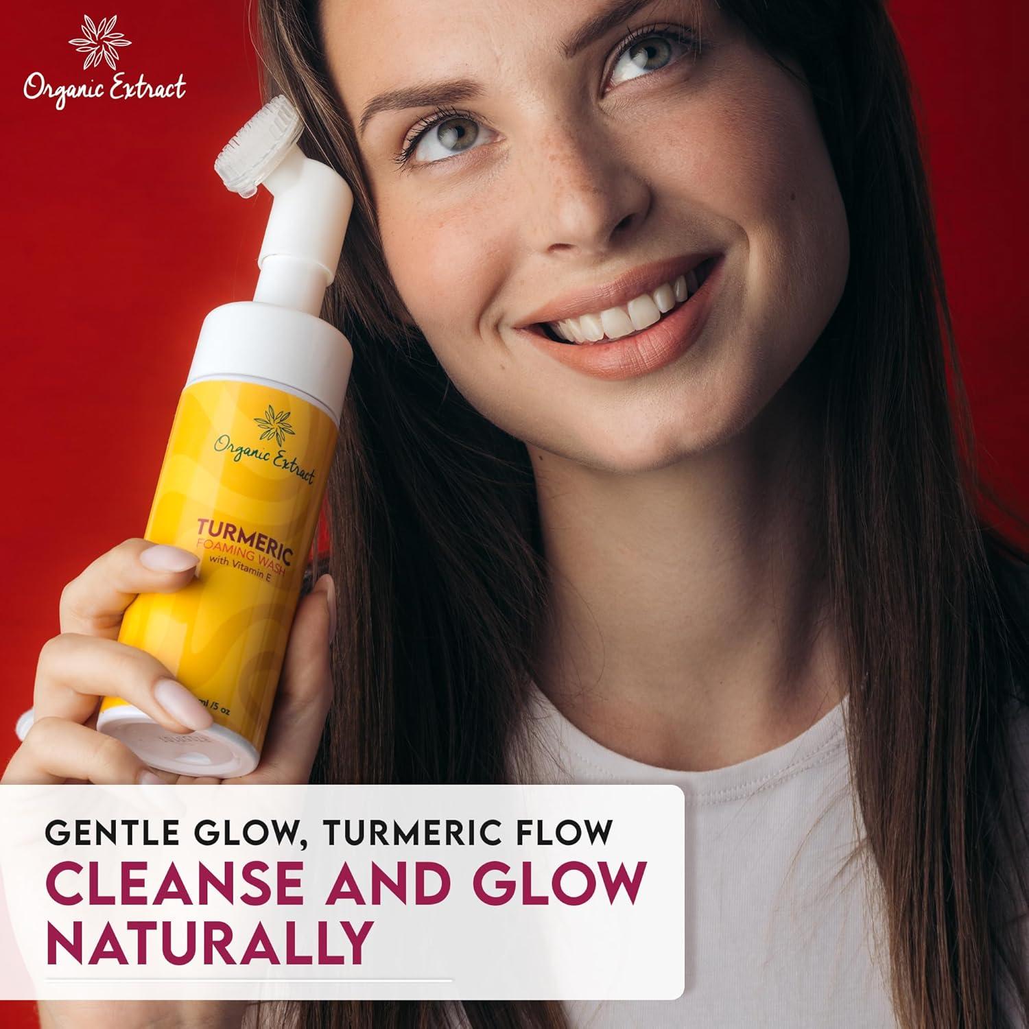 Limpiador Facial Espumoso Cúrcuma Extracto Orgánico 150ml