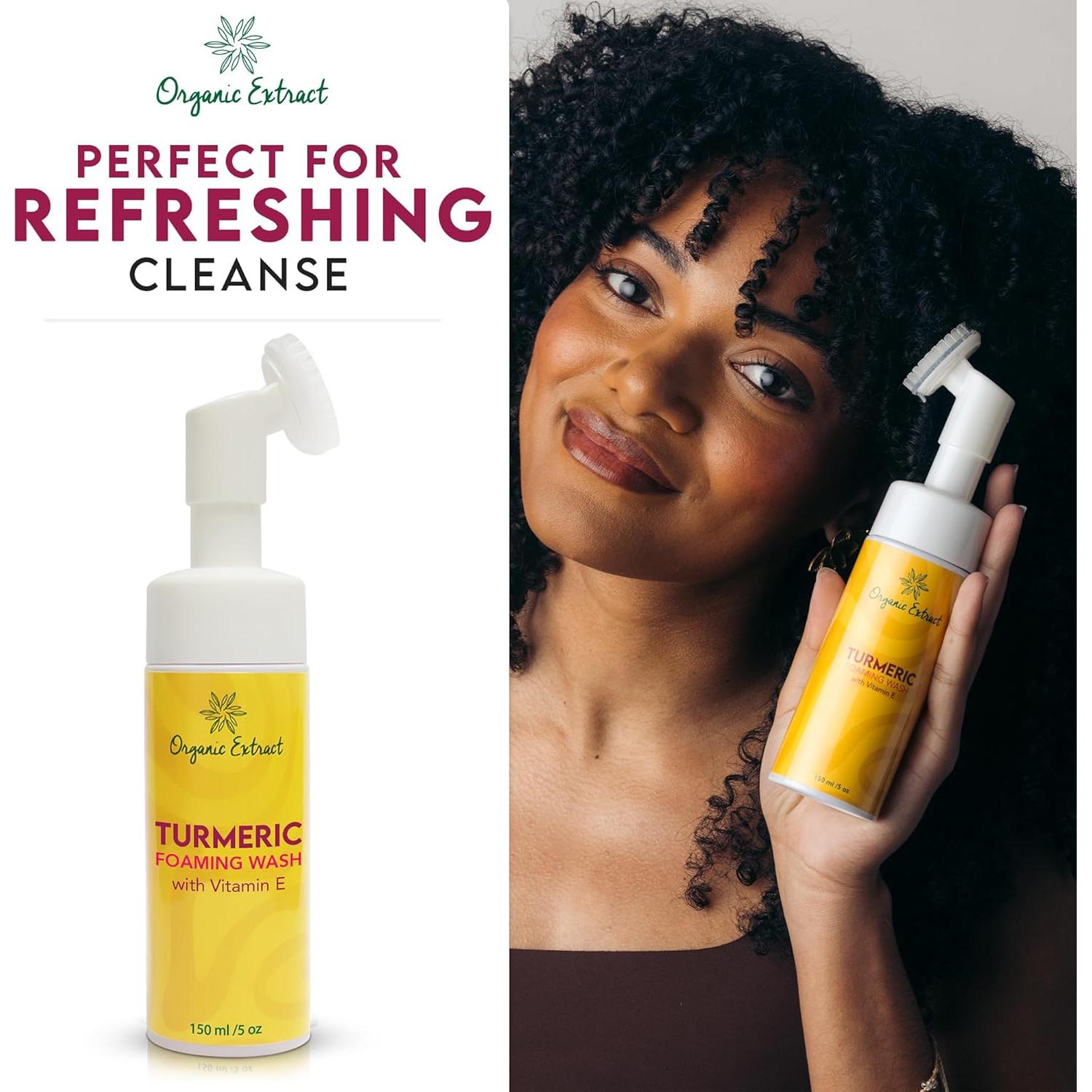 Limpiador Facial Espumoso Cúrcuma Extracto Orgánico 150ml