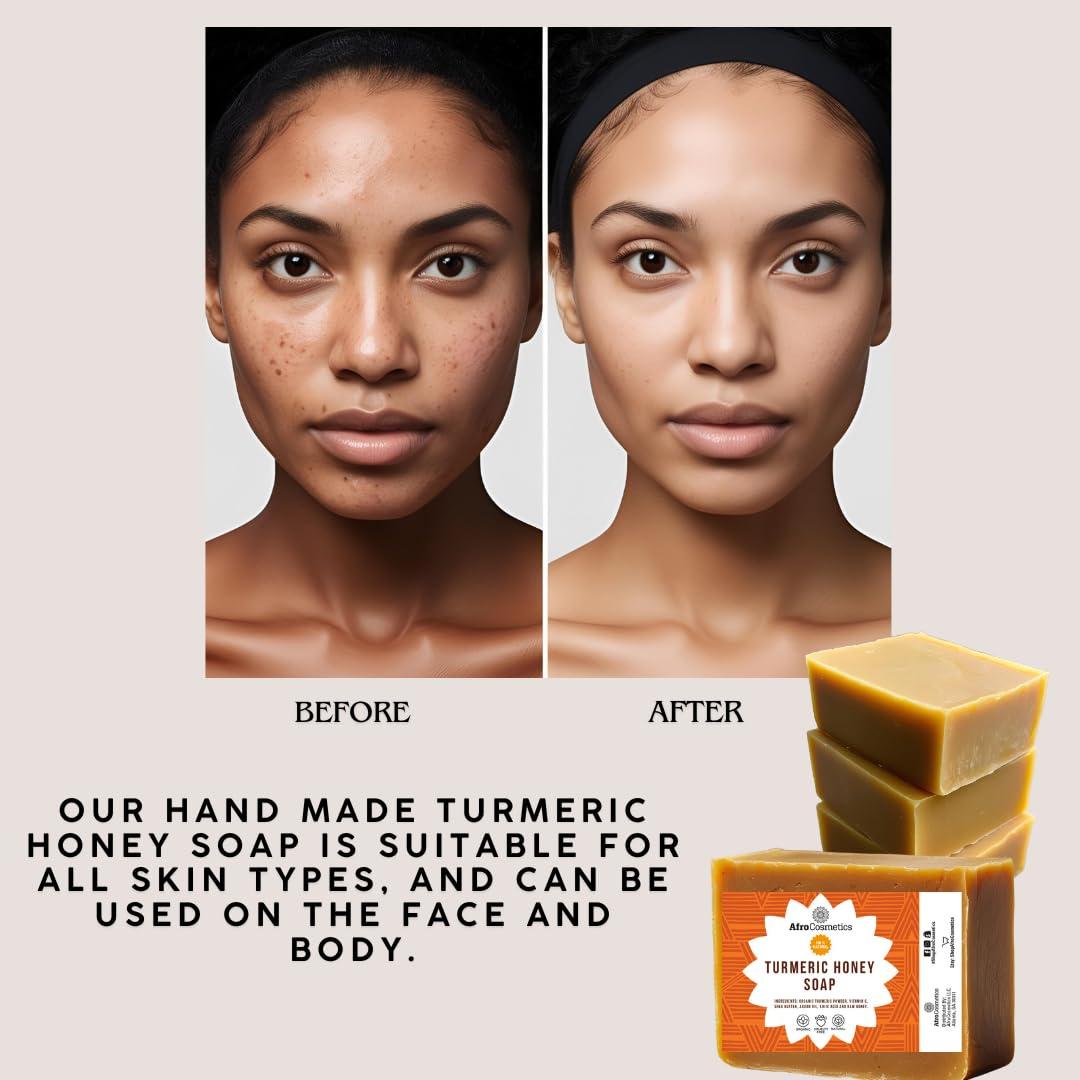 Jabón de Barra de Miel y Cúrcuma Afro Cosmetics 113 g