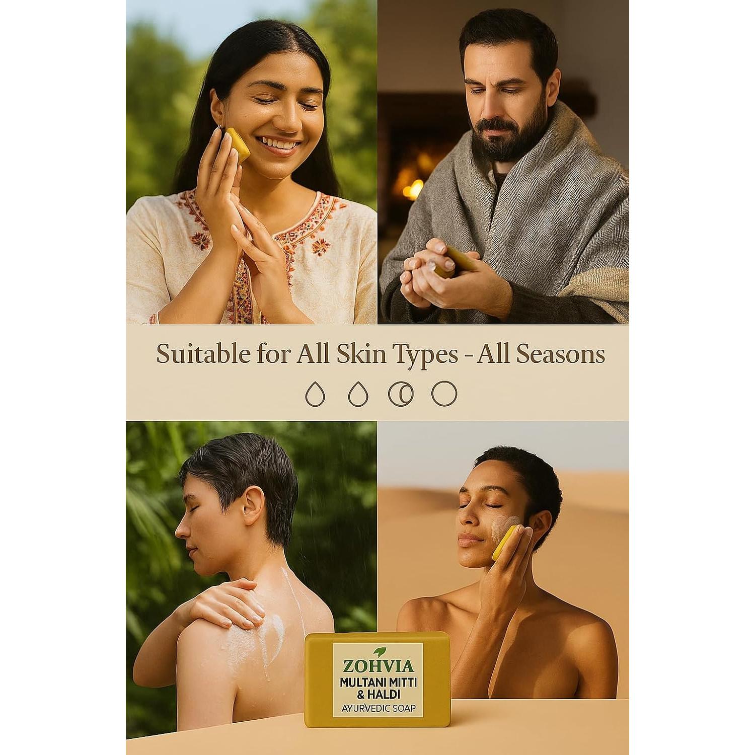 Jabón de Cúrcuma Zohvia 125g - Antibacteriano y Herbal