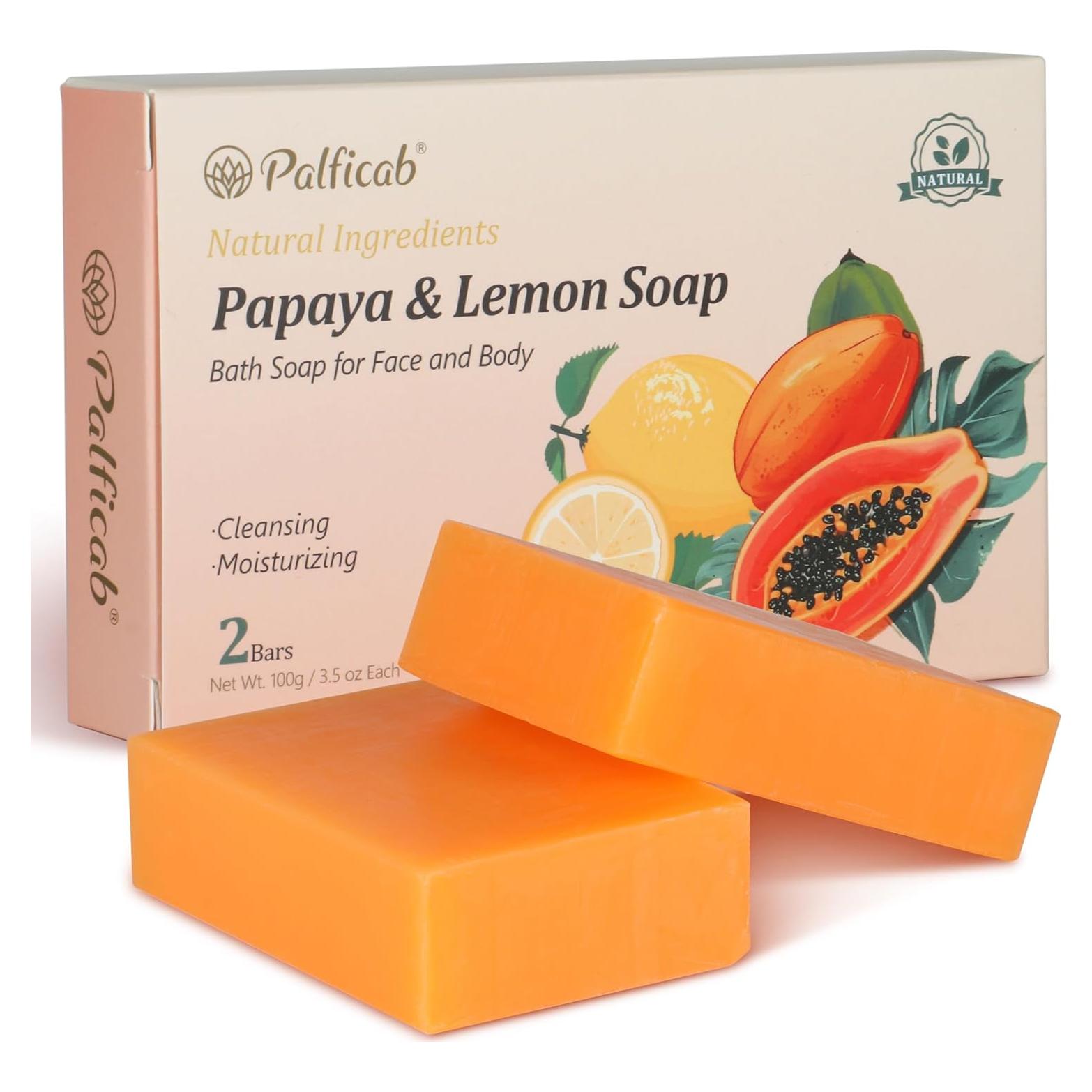 Jabón Natural de Papaya y Limón PALFICAB - 2 Barras 198g