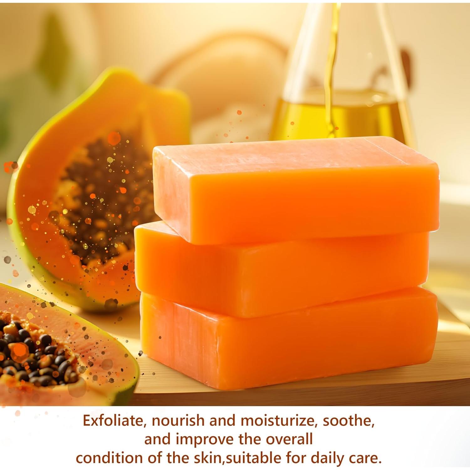 Jabón Natural de Papaya Palficab - Exfoliante Suave 3 Barras