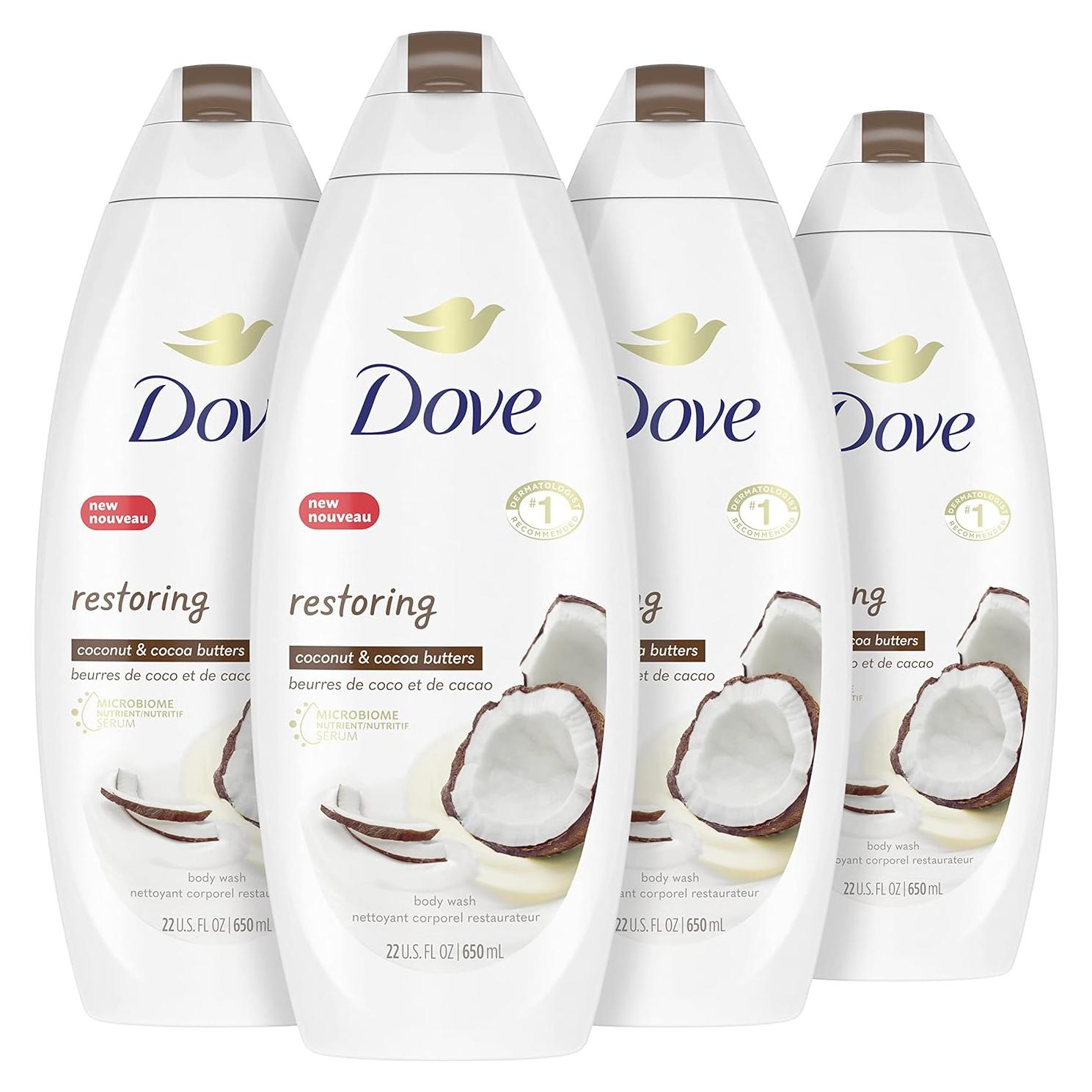 Dove Lavado Corporal 4x620ml Manteca de Coco y Cacao