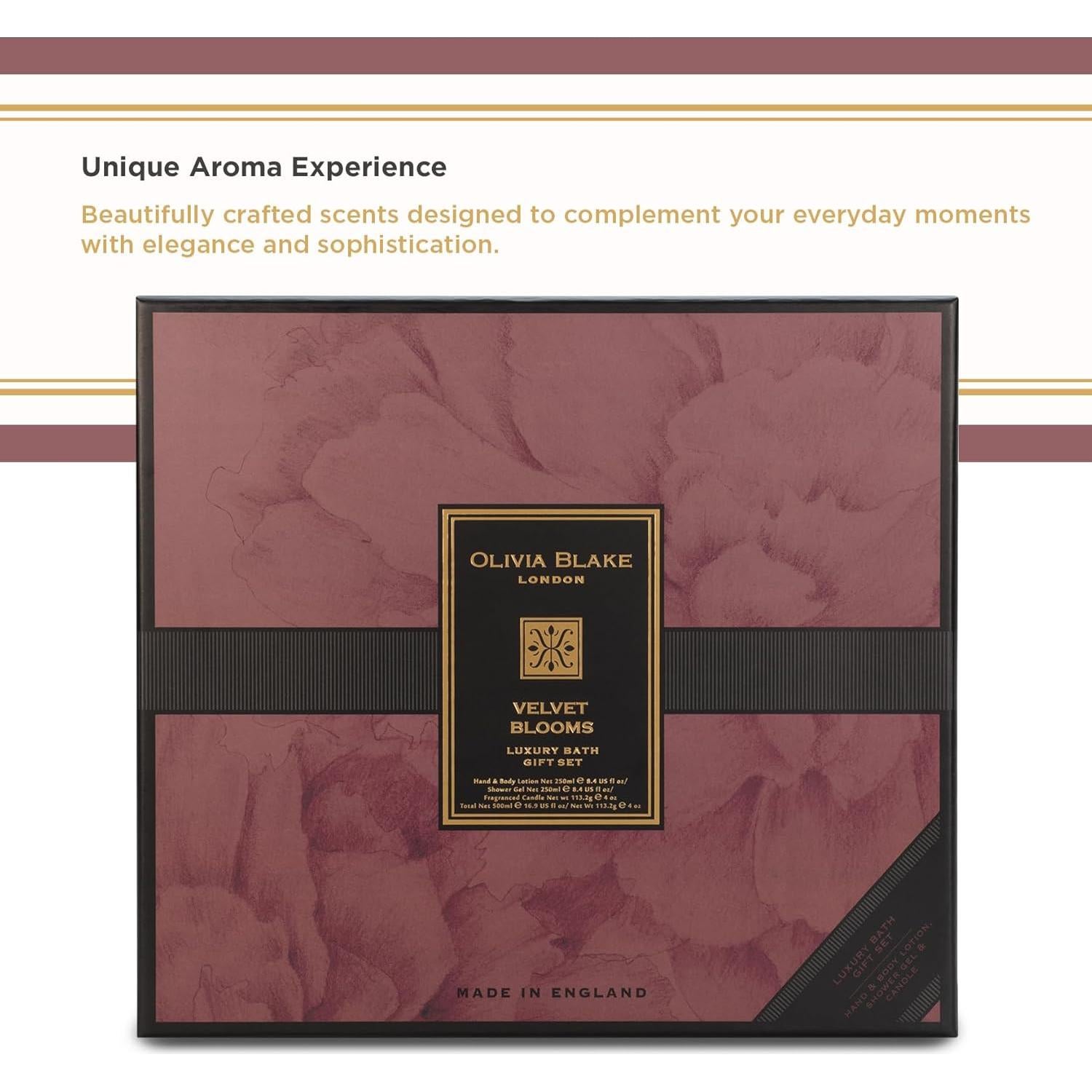 Conjunto de Regalo Olivia Blake Velvet Blooms - Gel, Loción y Vela