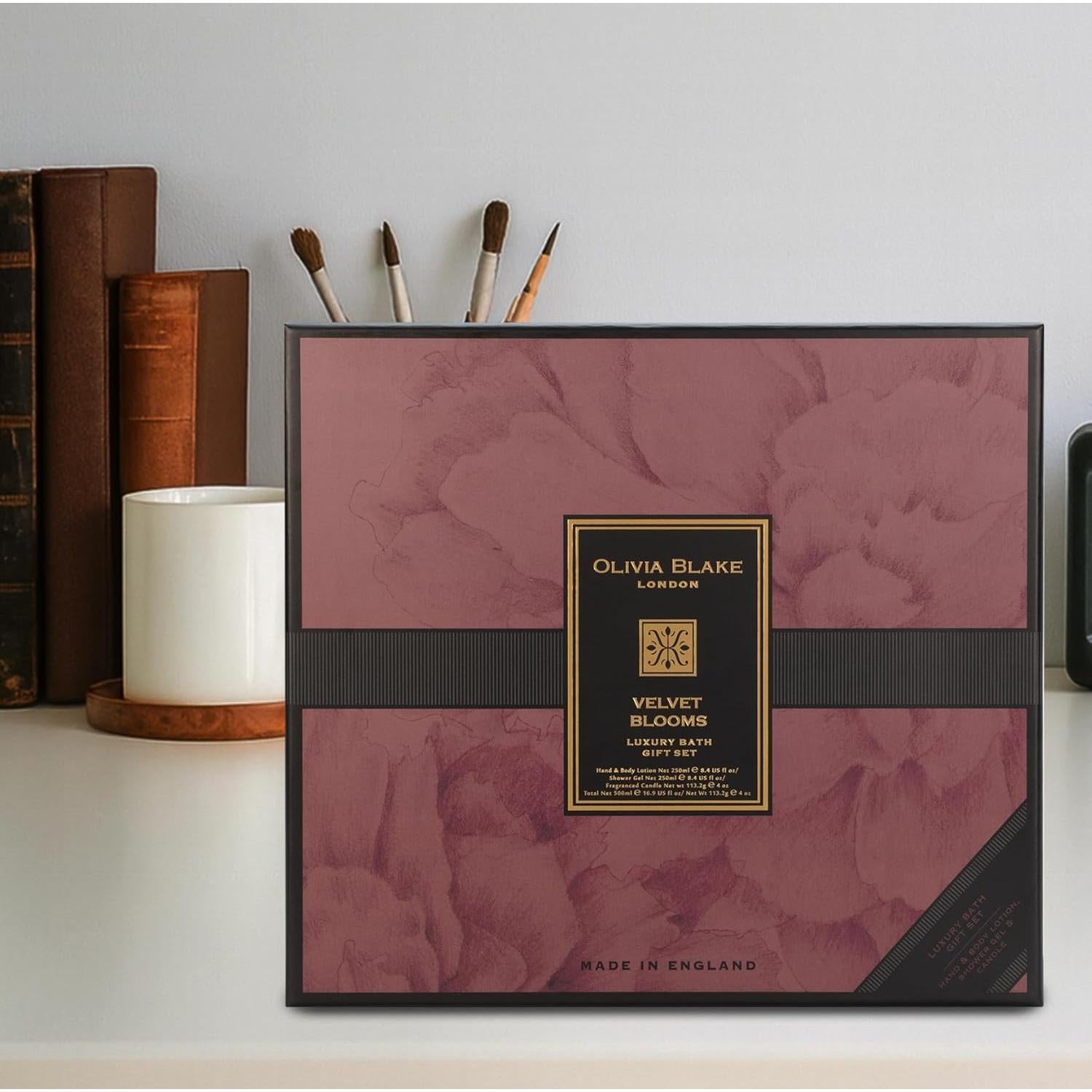 Conjunto de Regalo Olivia Blake Velvet Blooms - Gel, Loción y Vela