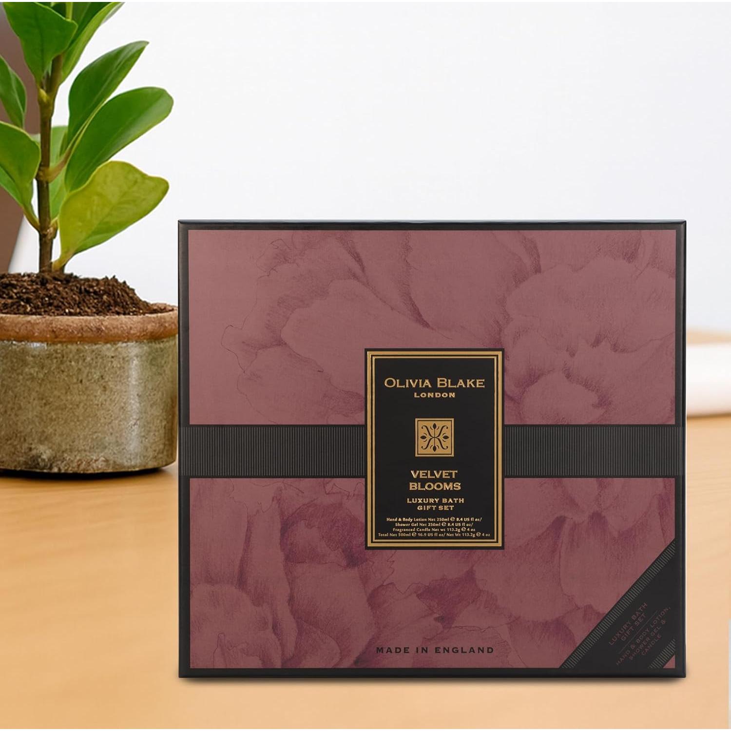 Conjunto de Regalo Olivia Blake Velvet Blooms - Gel, Loción y Vela