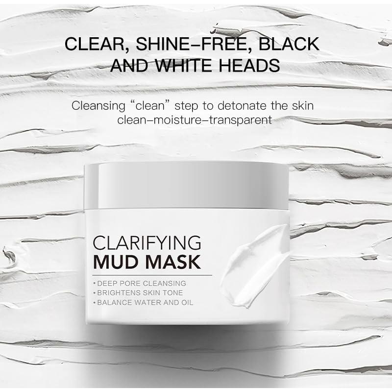 Mascarilla Facial de Arcilla Blanca LFuTPm 50g - Minimiza Poros