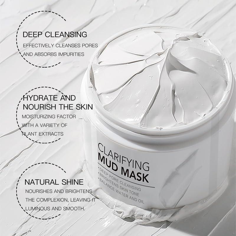 Mascarilla Facial de Arcilla Blanca LFuTPm 50g - Minimiza Poros