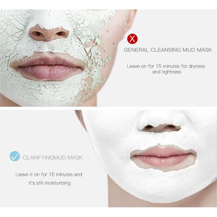 Mascarilla Facial de Arcilla Blanca LFuTPm 50g - Minimiza Poros