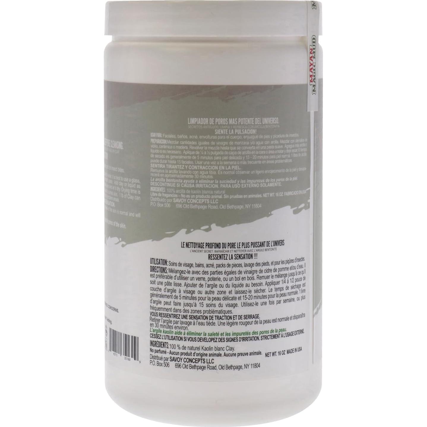 Mascarilla Facial Barro Mágico Maya Kaolin 453.6 g - Limpieza Profunda