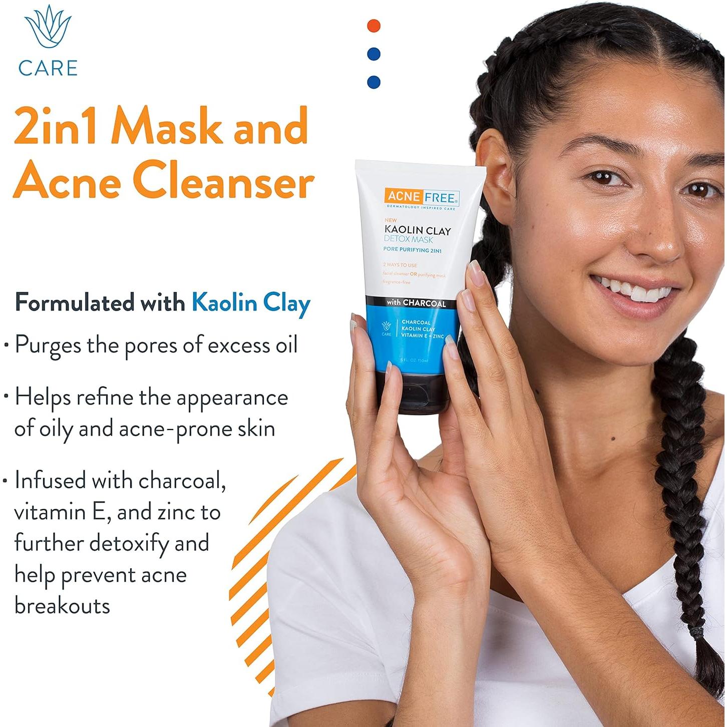 Máscara Detox de Arcilla Kaolin L'Oreal 150 ml para Piel Grasa