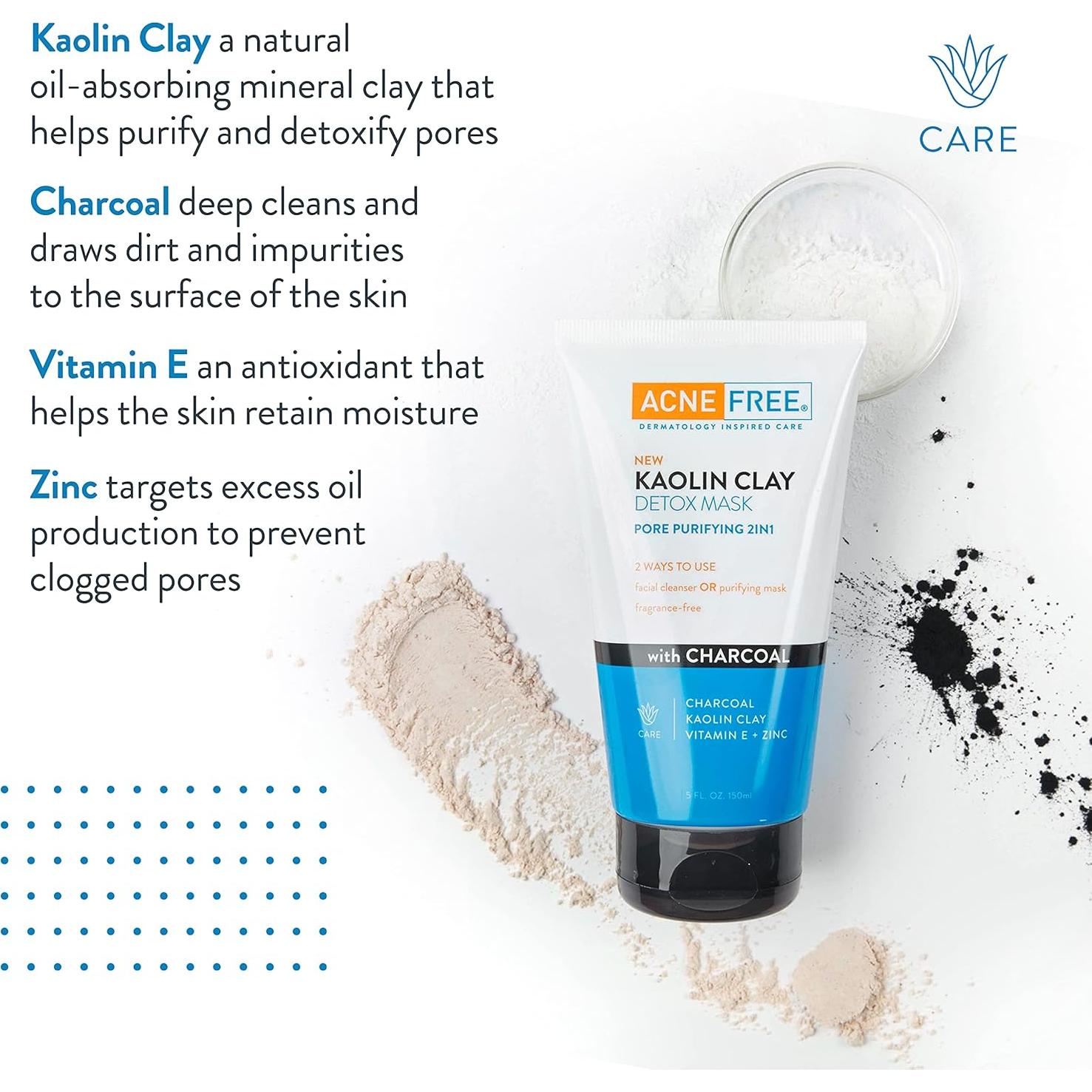 Máscara Detox de Arcilla Kaolin L'Oreal 150 ml para Piel Grasa