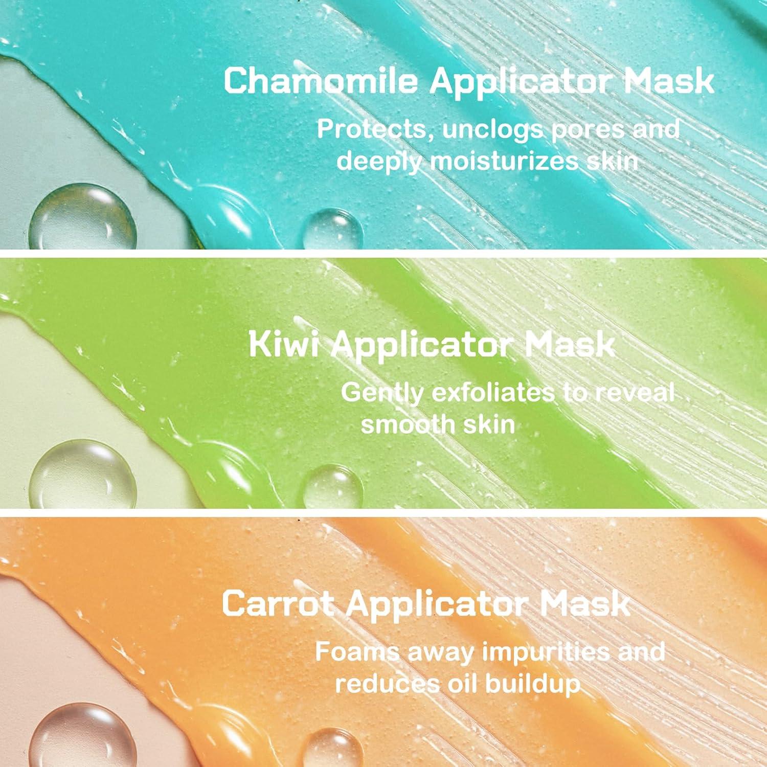 Mascarilla de barro QSLYUYUAN 30 Pods Kiwi Manzanilla Rosa 60g