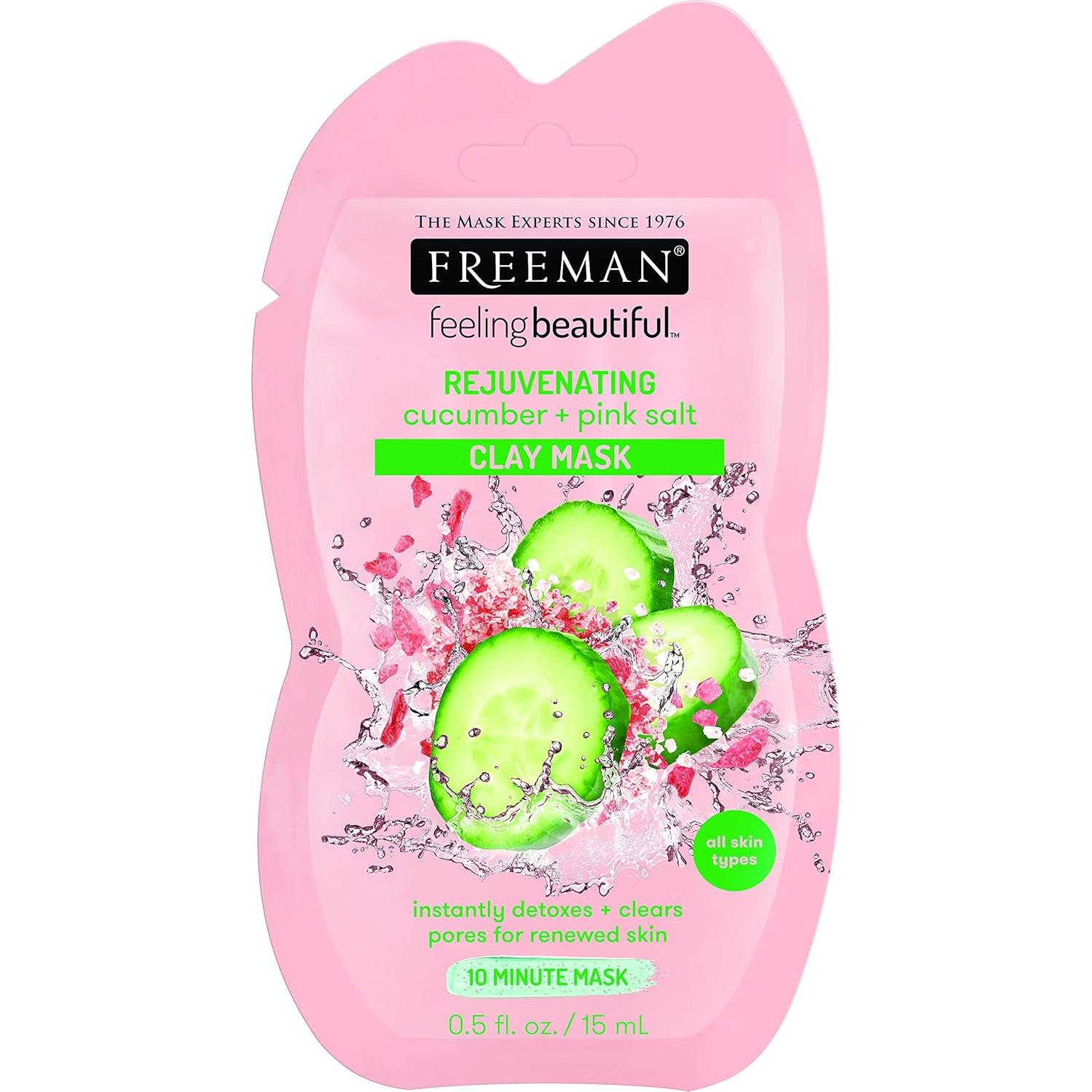 Mascarilla de Arcilla de Pepino y Sal Rosa Freeman 170g