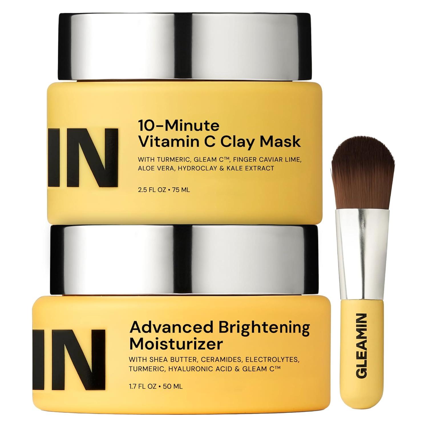 Dúo Hidratante Gleamin - Mascarilla Arcilla Vitamina C y Crema