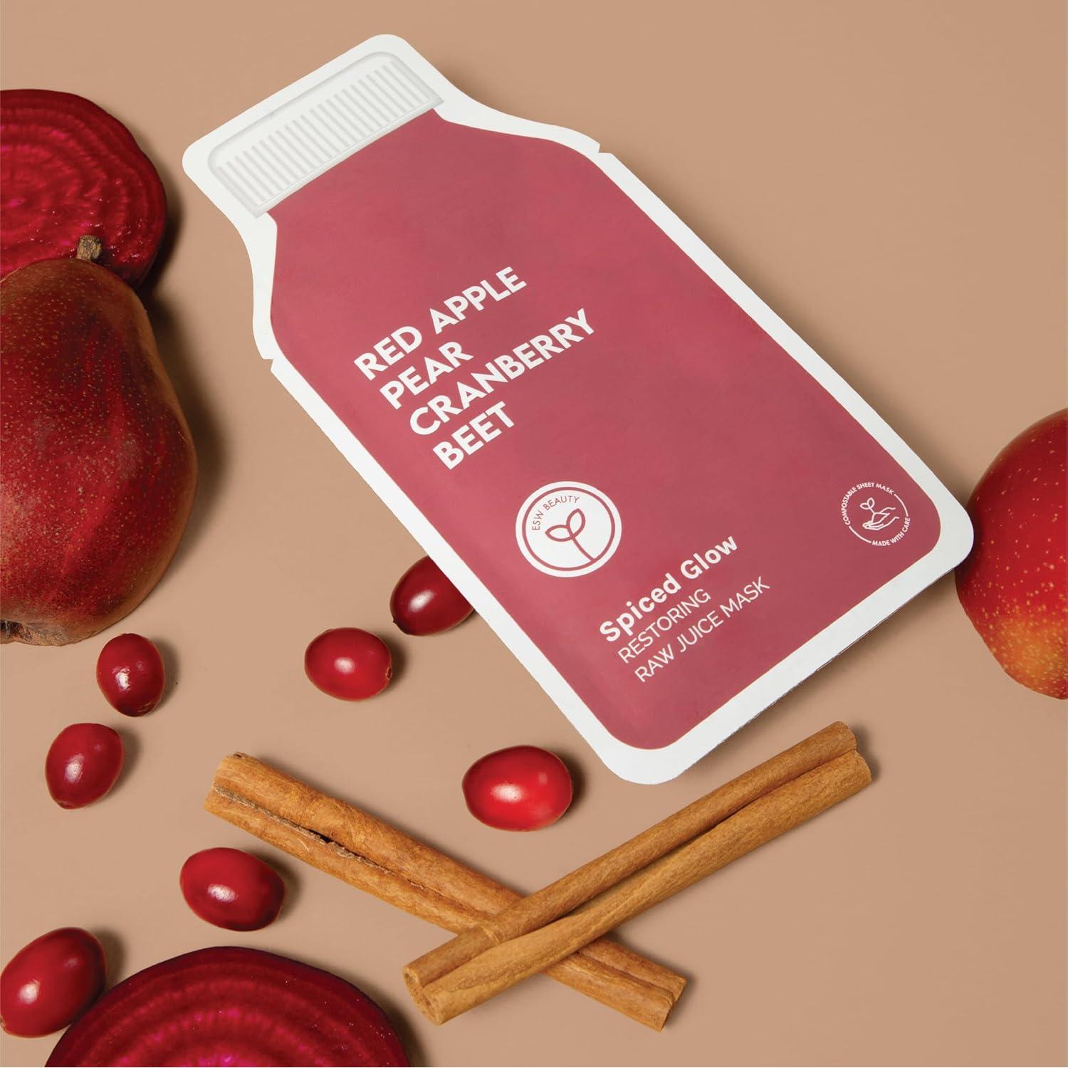 Máscara Facial Restauradora ESW Belleza - Manzana Roja, Pera y Arándano