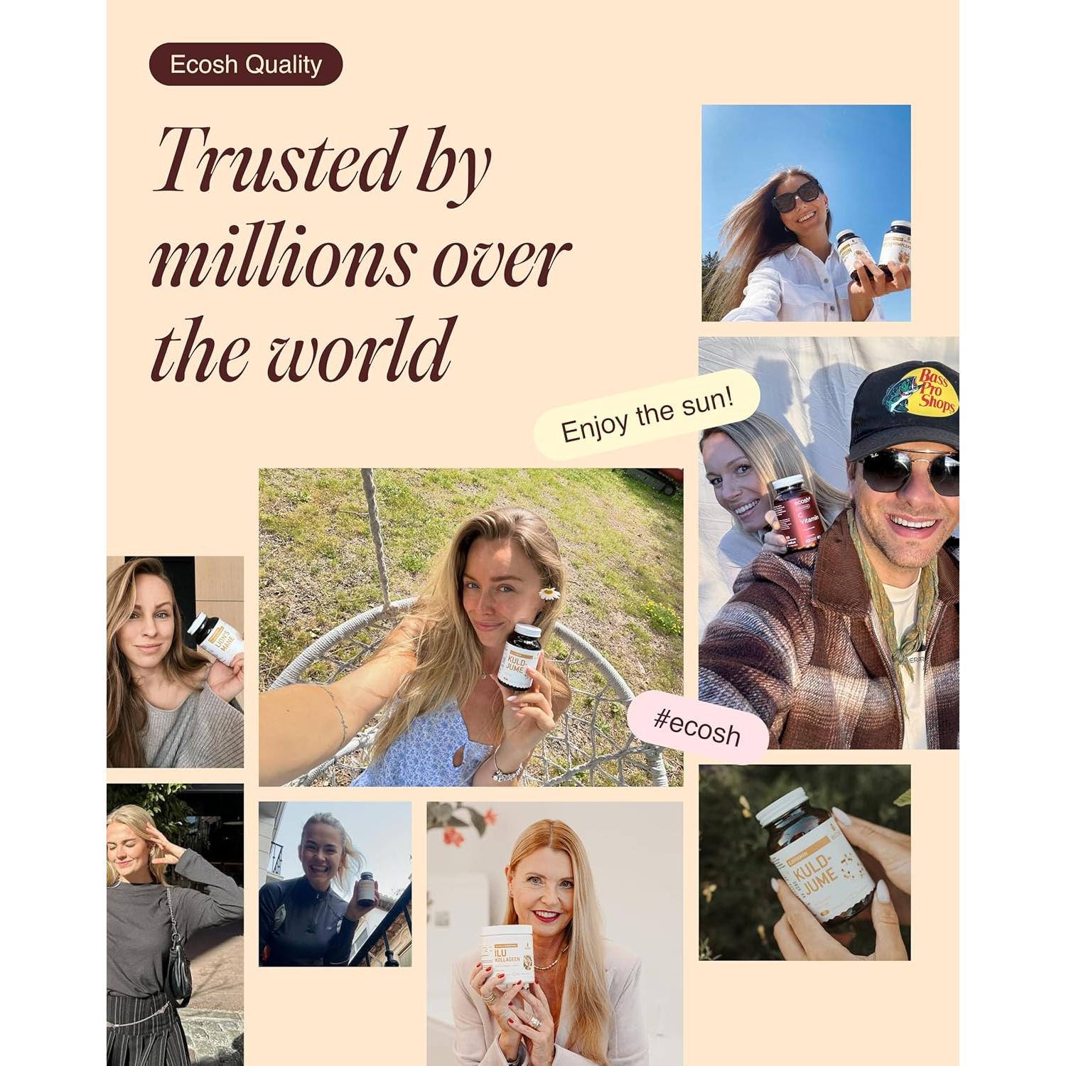 Suplemento de bronceado Ecosh 90 cápsulas con beta-caroteno