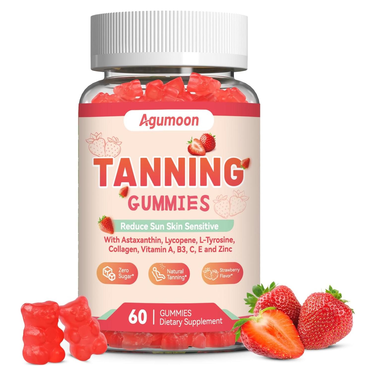Gomitas Bronceadoras Veganas Agumoon - 60 Unidades con Colágeno