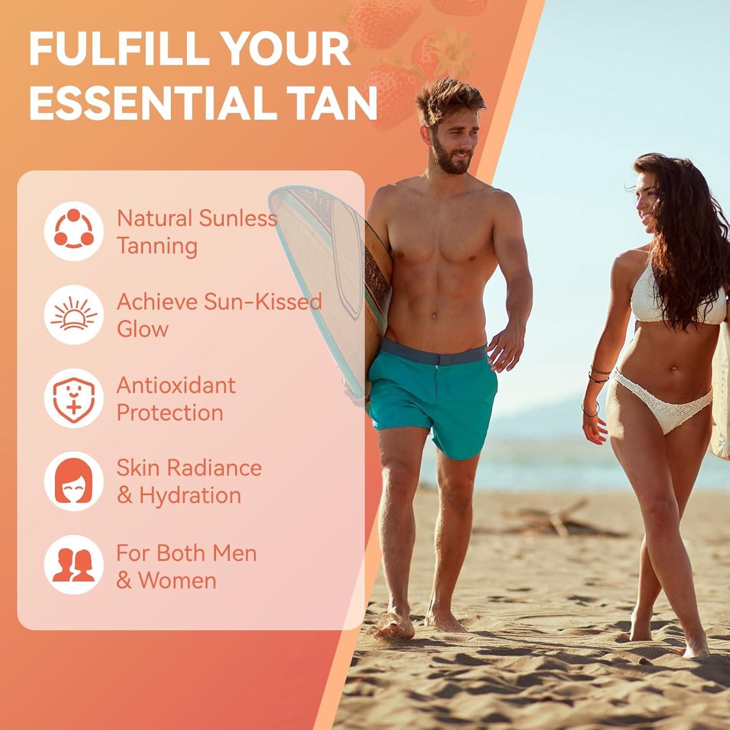 Gomitas Bronceadoras Veganas Agumoon - 60 Unidades con Colágeno