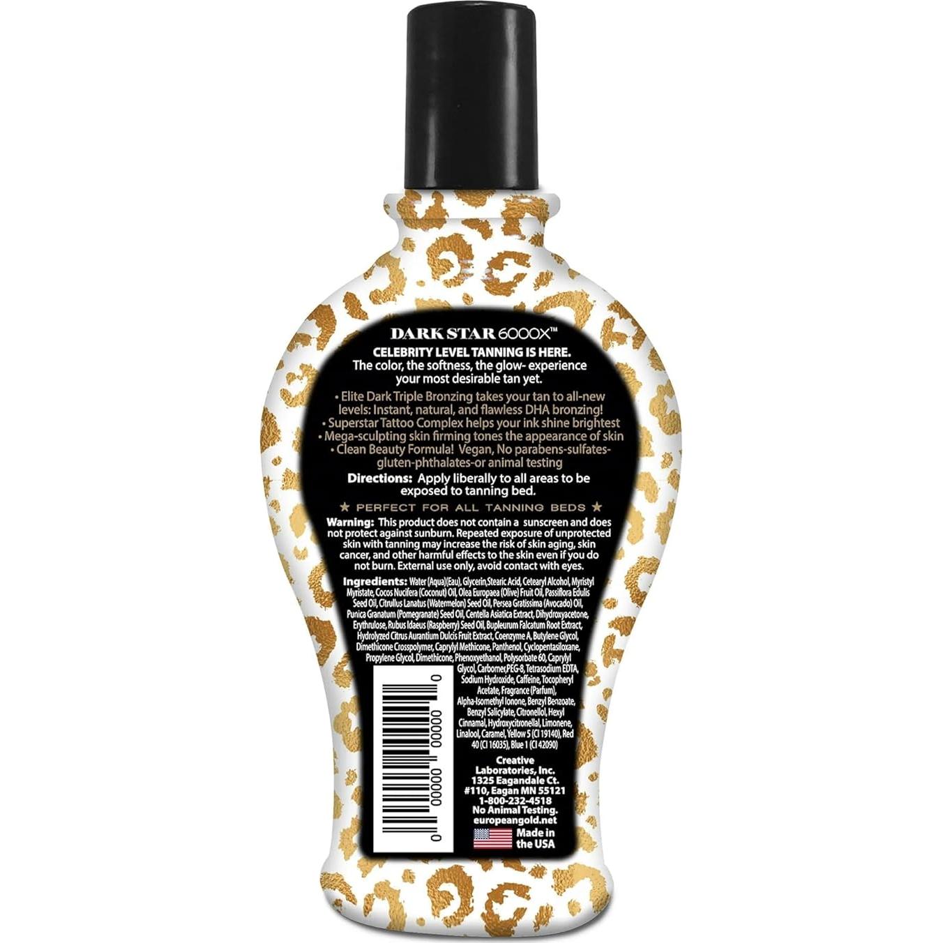 Loción bronceadora ultra oscura European Gold 6000X 340g