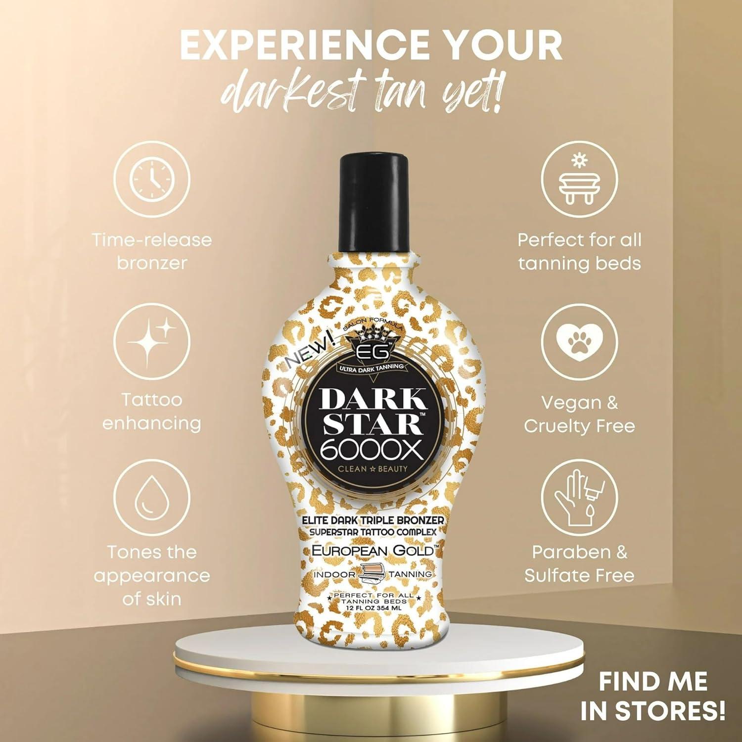 Loción bronceadora ultra oscura European Gold 6000X 340g