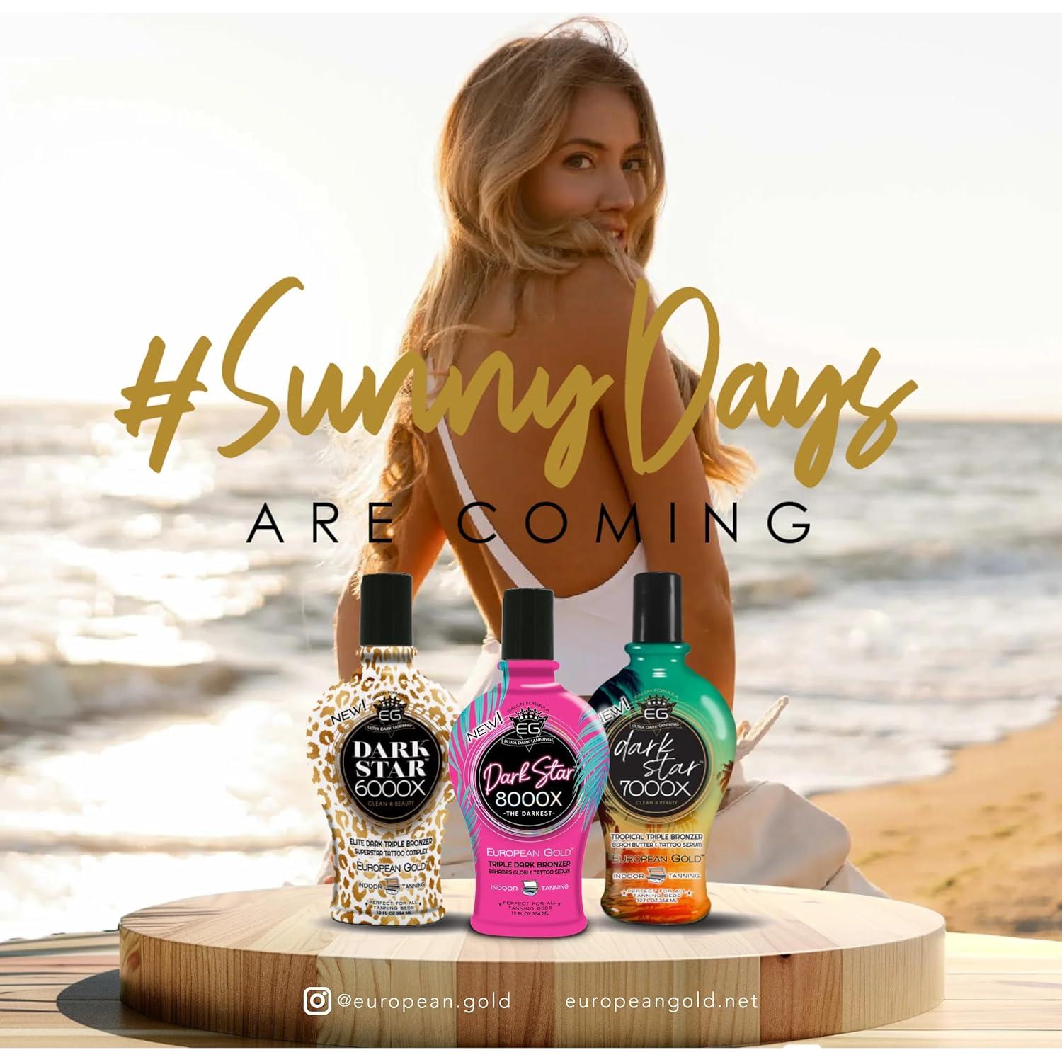 Loción bronceadora ultra oscura European Gold 6000X 340g