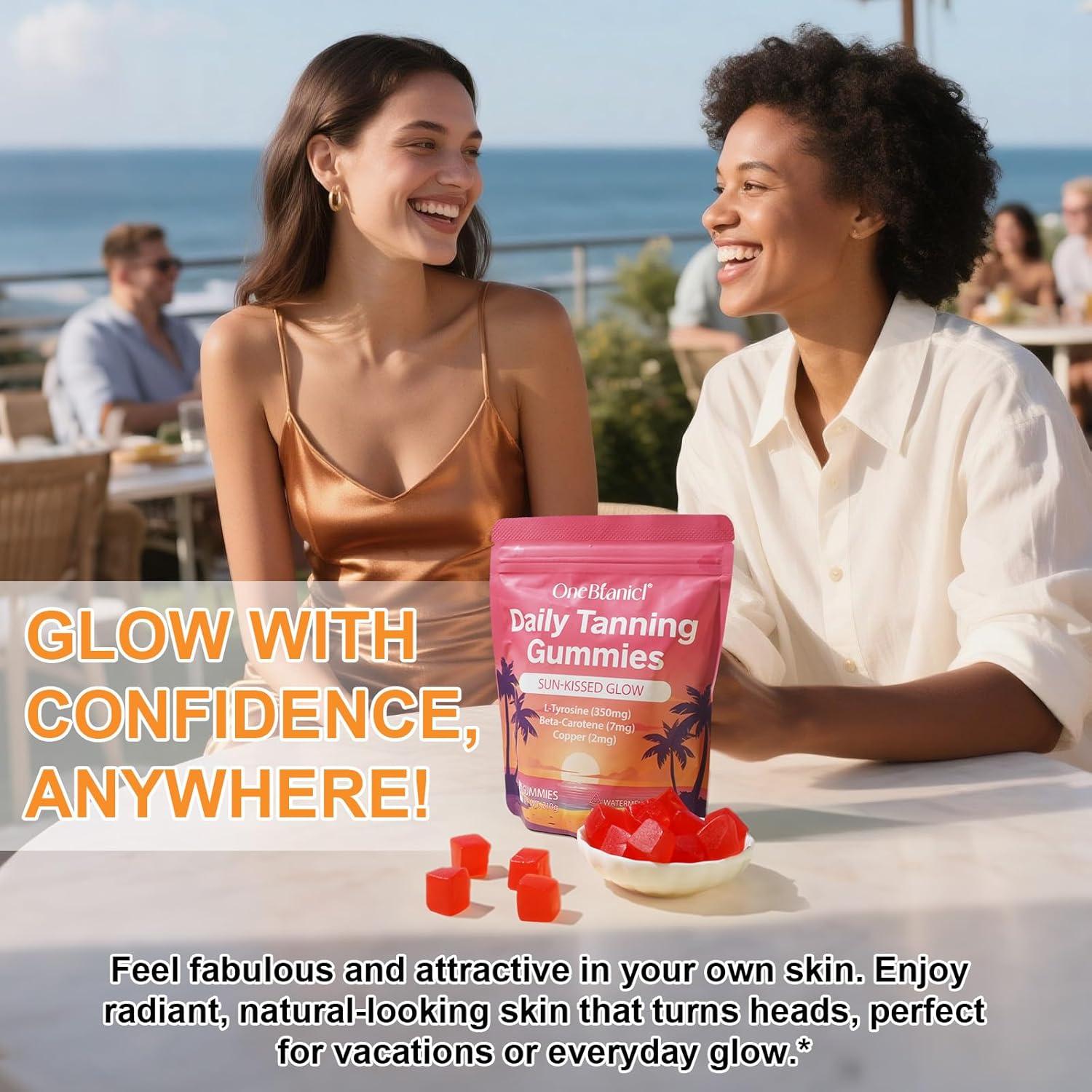 Gomitas Bronceadoras Veganas IWKDIJ con Licopeno y Beta Caroteno - 60 Unidades