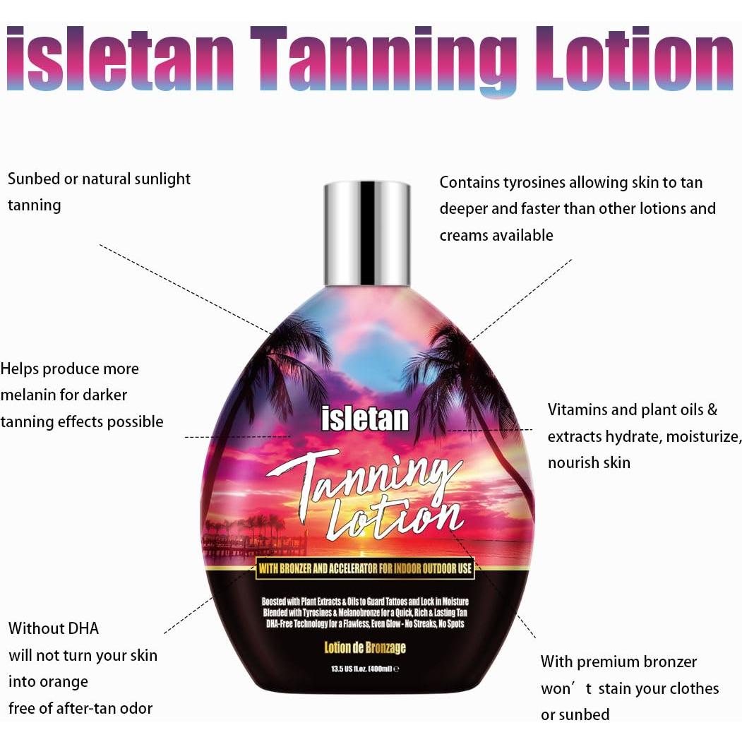 Loción bronceadora Isletan 400ml para bronceado interior y exterior