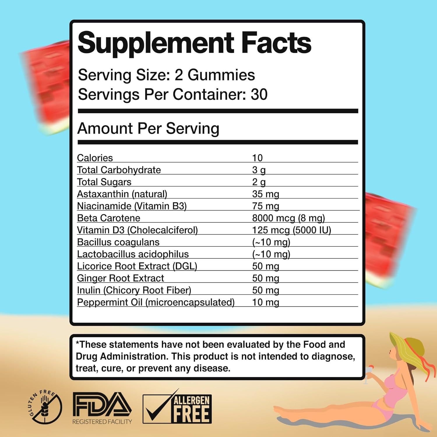 Gominolas Bronceadoras UVBites - Suplemento de Melanina 140g