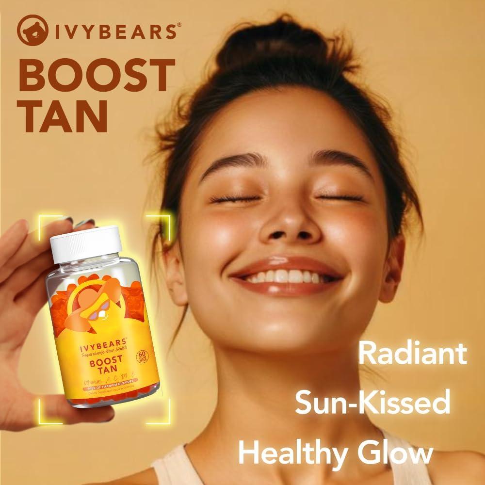 Gomitas Bronceadoras IVYBEARS 60 Unidades - Beta Caroteno y Vitaminas