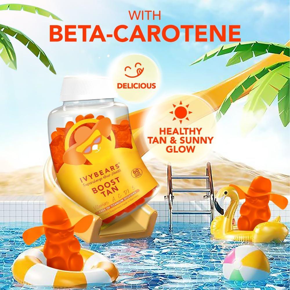 Gomitas Bronceadoras IVYBEARS 60 Unidades - Beta Caroteno y Vitaminas