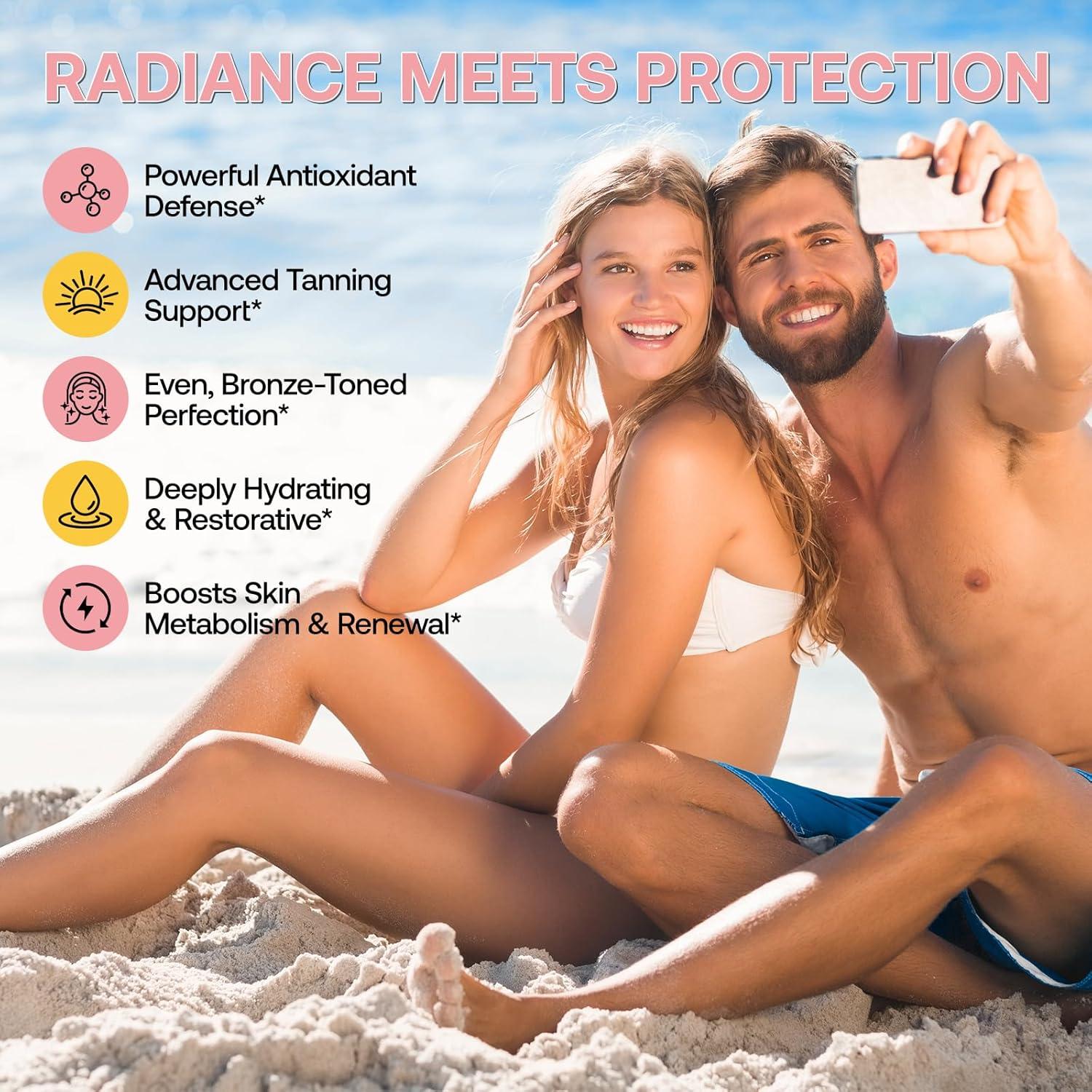 Gotas Bronceadoras GZ HAOYUAN 59 ml Sabor Fresa Antioxidantes