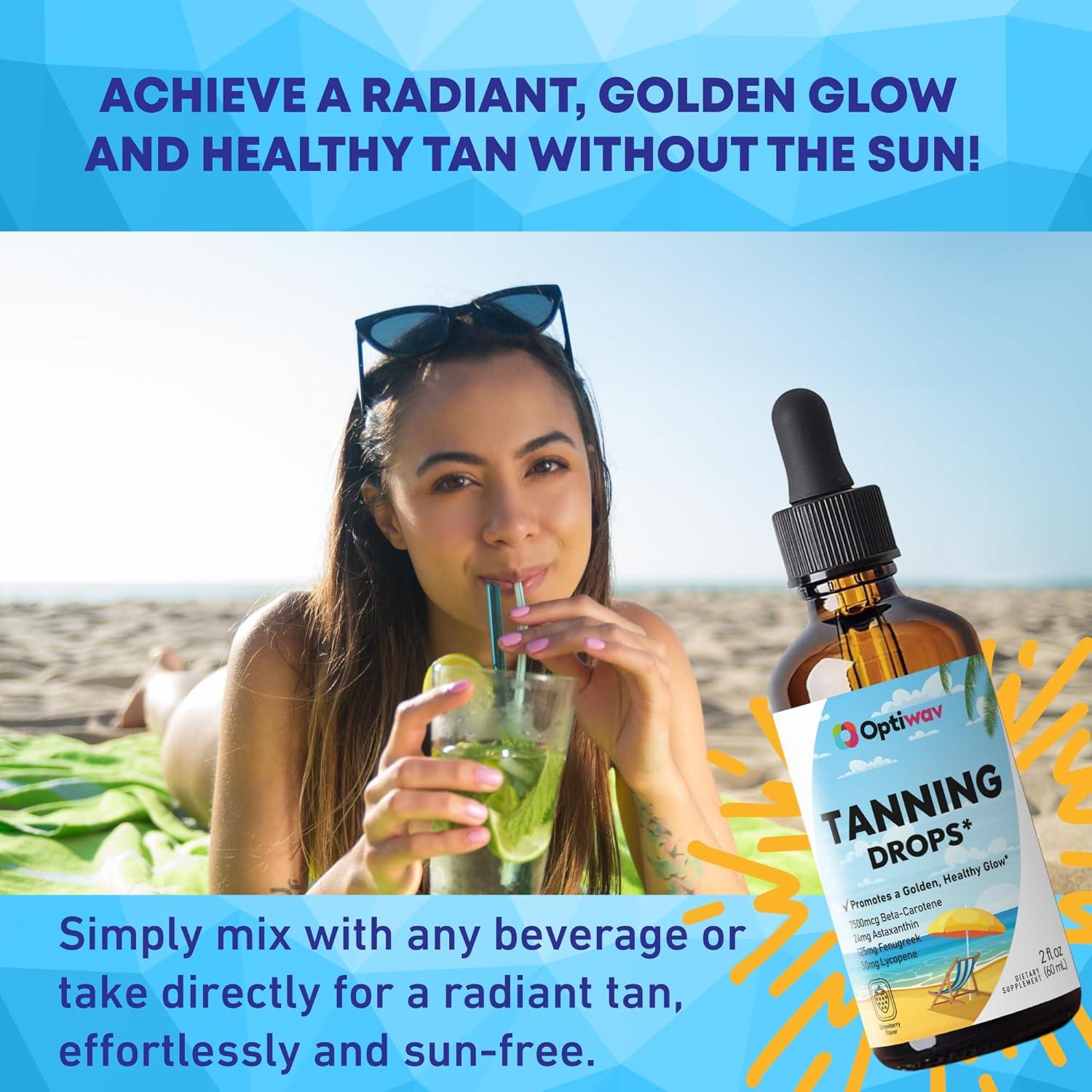 Gotas de Bronceado Sin Sol Optiwav 60 mL - Vegano y Sin Azúcar