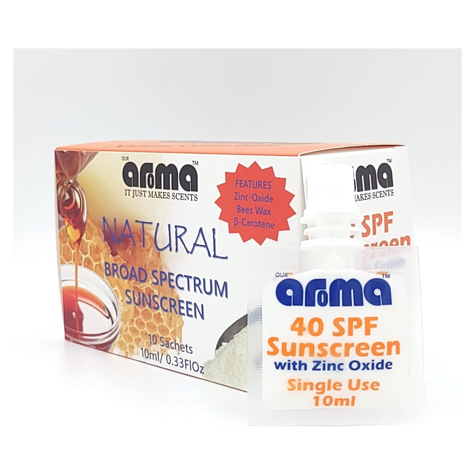 Protector Solar Natural Nuestra Aroma SPF 40 - 10 Sachets