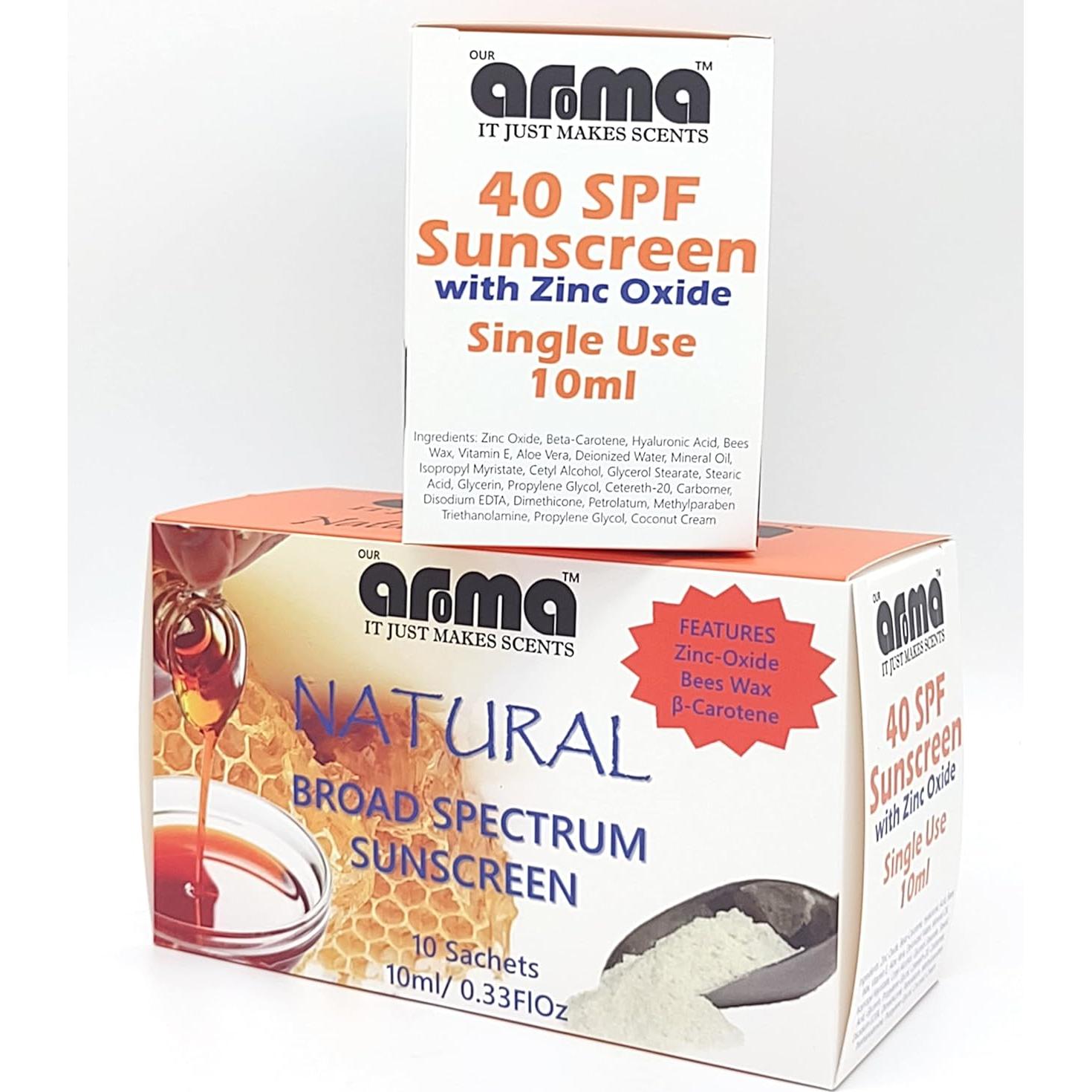 Protector Solar Natural Nuestra Aroma SPF 40 - 10 Sachets