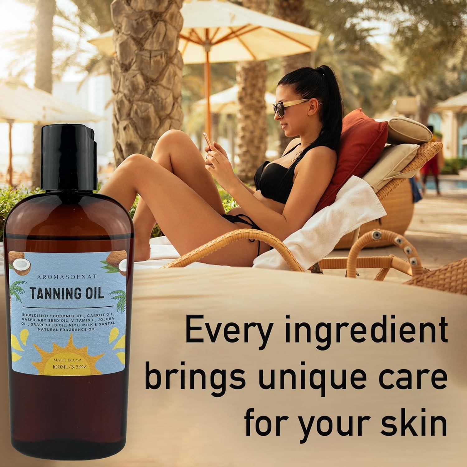 Aceite Bronceador Natural AROMASOFNAT 103.5ml - Brillo Dorado